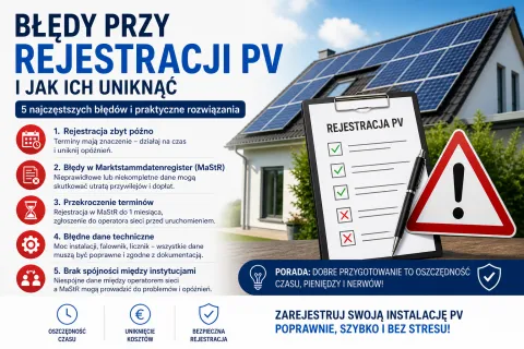 Błędy przy rejestracji instalacji PV – i jak ich uniknąć