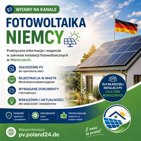 uruchomiliśmy oficjalny kanał WhatsApp „Fotowoltaika Niemcy” ☀️🇩🇪
