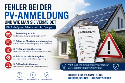 Fehler bei der PV-Anmeldung – und wie man sie vermeidet