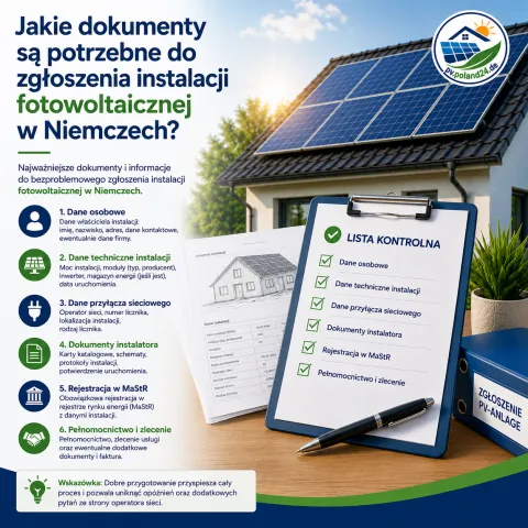 Jakie dokumenty są potrzebne do zgłoszenia instalacji fotowoltaicznej w Niemczech?