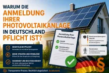 Warum ist die Anmeldung einer Photovoltaikanlage in Deutschland Pflicht?