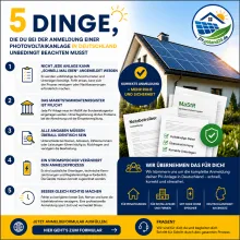 5 Dinge, die du bei der Anmeldung einer Photovoltaikanlage in Deutschland unbedingt beachten musst