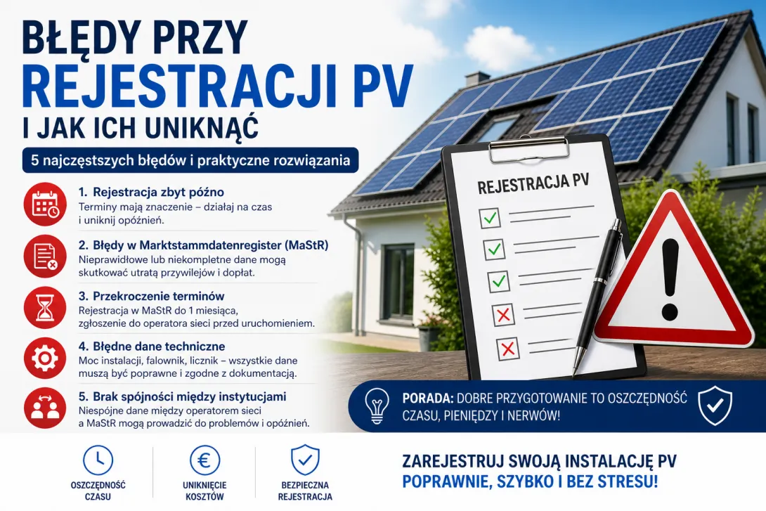 Błędy przy rejestracji instalacji PV – i jak ich uniknąć