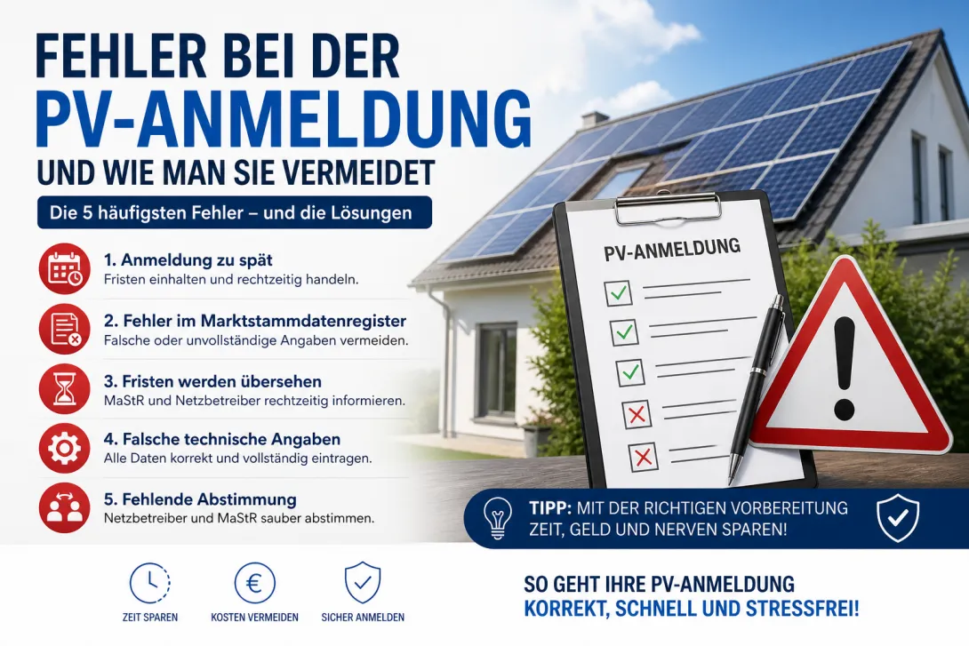 Fehler bei der PV-Anmeldung – und wie man sie vermeidet
