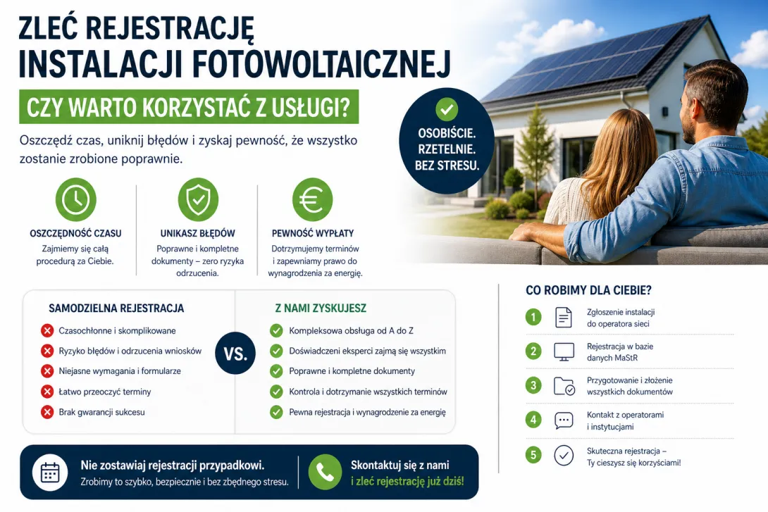 Zlecić rejestrację instalacji fotowoltaicznej – czy to się naprawdę opłaca
